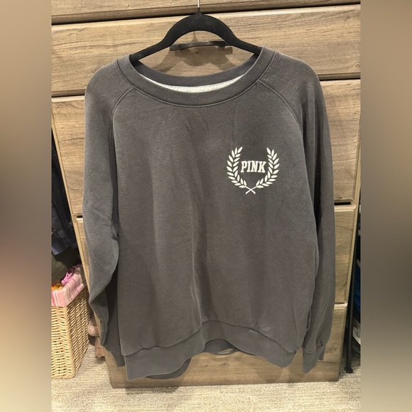 PINK Victoria's Secret Charcoal Crewneck Sweatshirt - Picture 1 of 4